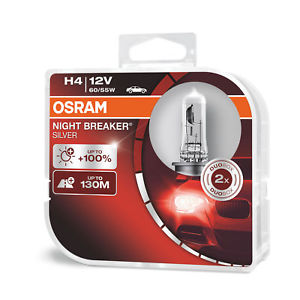 PACK LAMPADAS OSRAM NIGHT BREAKER SILVER H4 60/55W 12V P43t