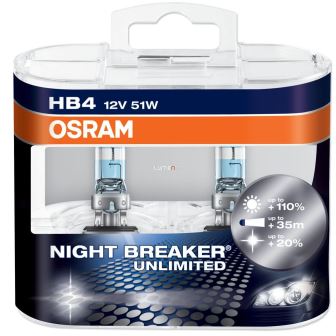 PACK LAMPADAS OSRAM NIGHT BREAKER UNLIMITED HB4 12V
