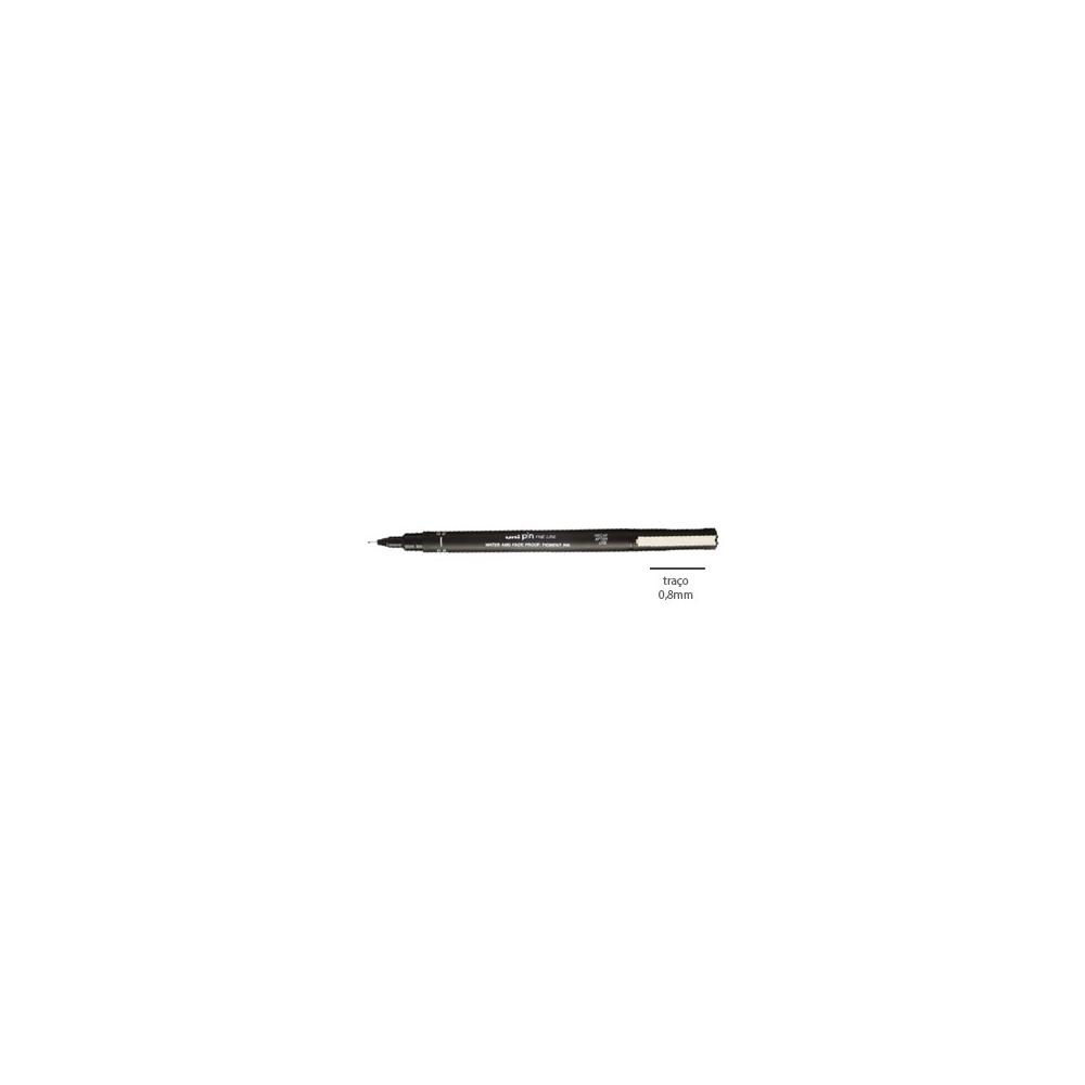 Marcador Fino Preto 0,8mm Uniball Calibrado PIN 1un