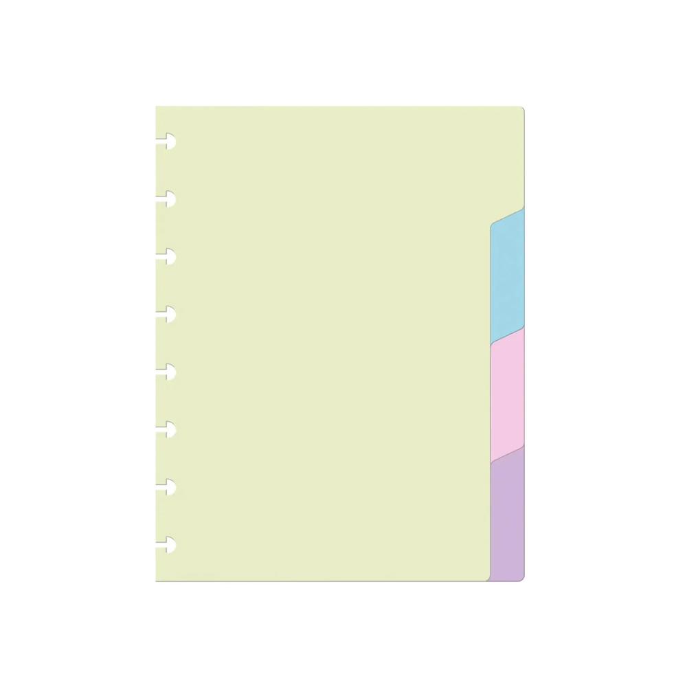 Carnet A5 Rechargeable Rose - 100 Feuilles Mixtes (Lignées, Quadrillées, Lisses)