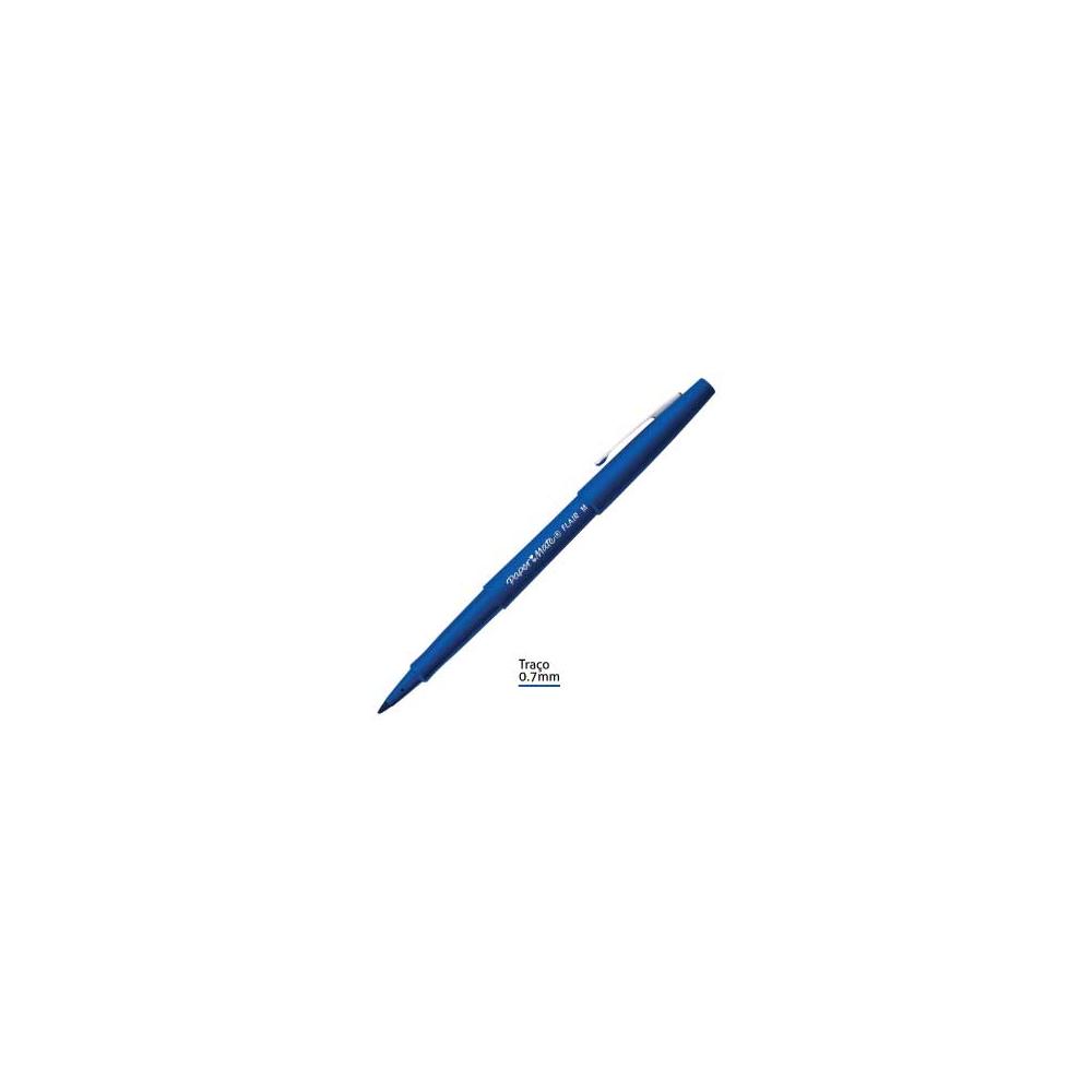Marcador Médio Azul 0,7mm Paper Mate Flair 1un