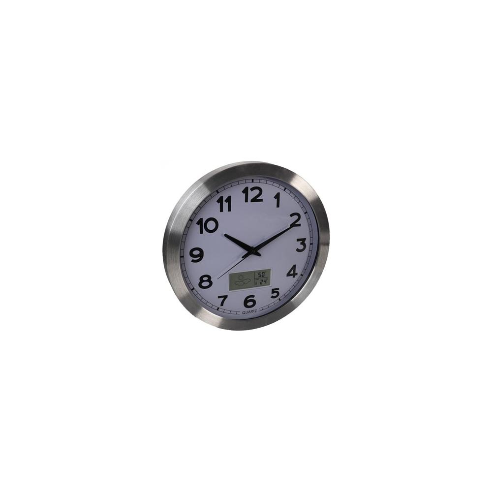 Relógio Parede LCD Termómetro Higrómetro Previsão Tempo