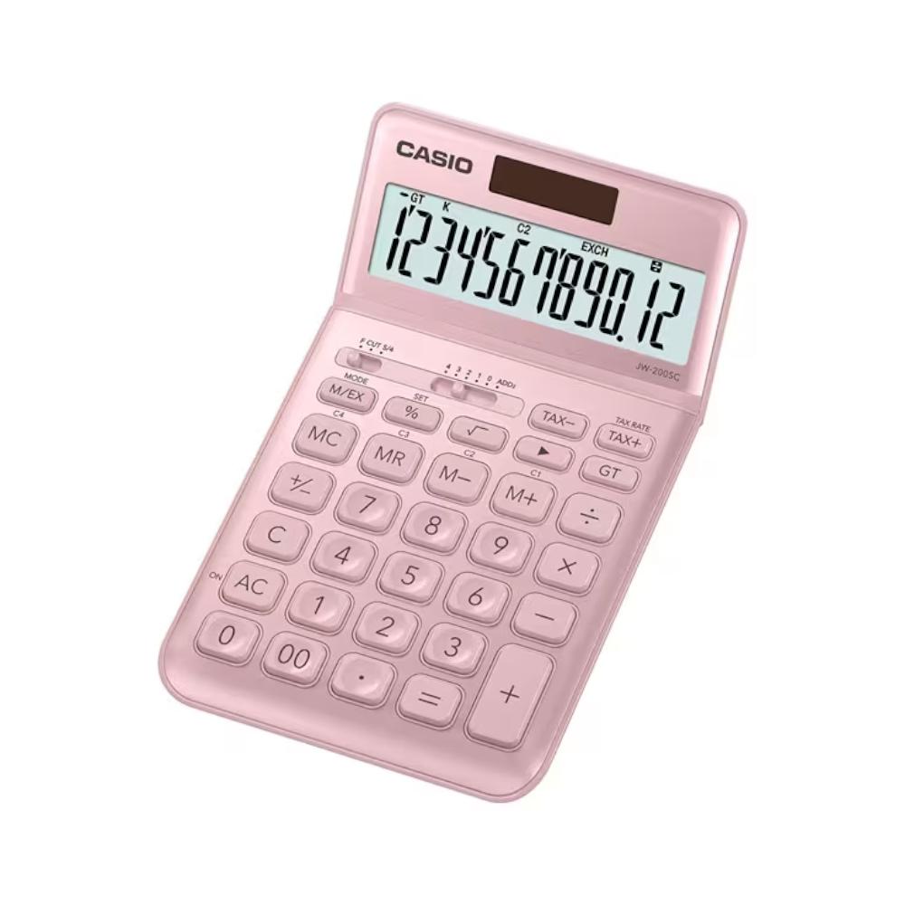 Calculadora Secretária Casio JW200SCPKS Rosa 12 Dígitos