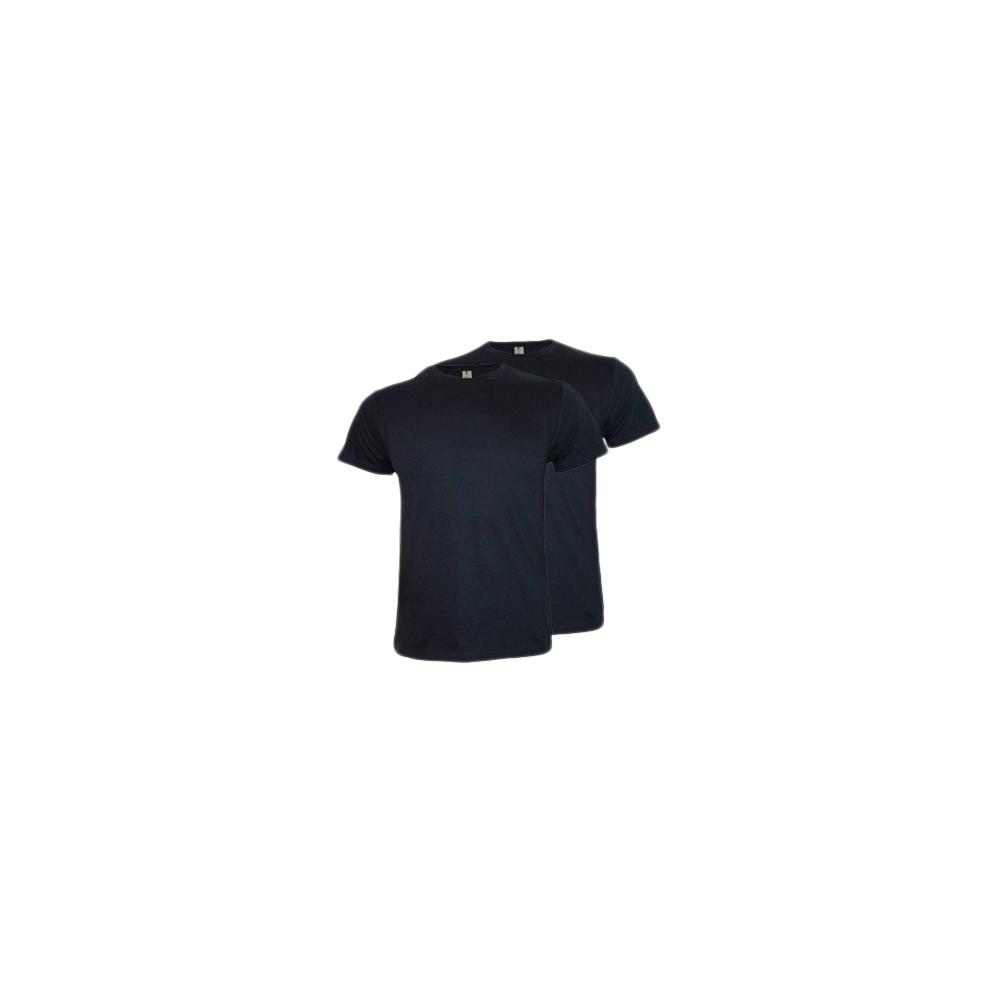 T-Shirt Adulto Algodão 155g Azul Navy Tamanho M Pack 2un