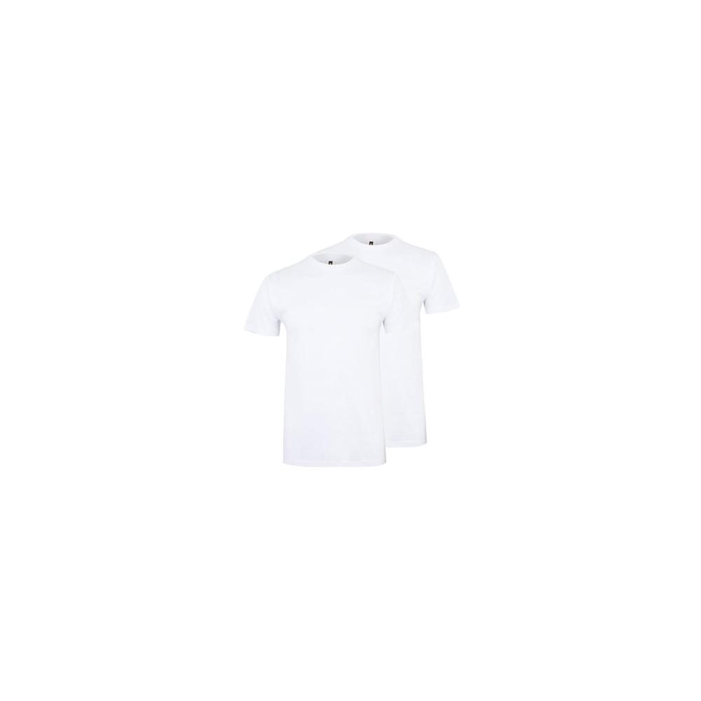 T-Shirt Criança Algodão 155g Branco Tamanho 1/2 Pack 2un