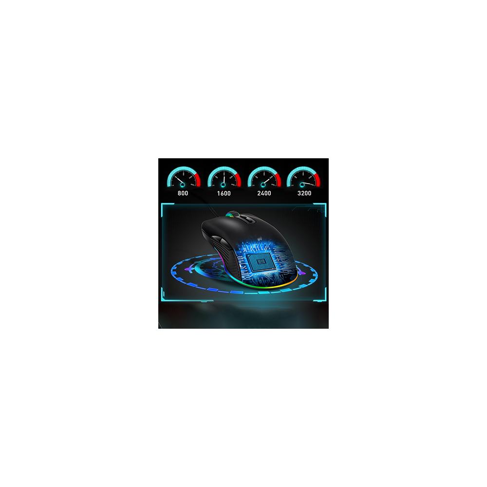 Rato Gaming 3200DPI 7 Botões RGB LED