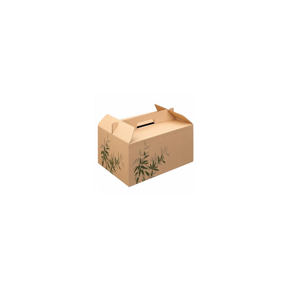 Caixa Asa Menu Lunch Box Kraft 28x20x15cm 1un