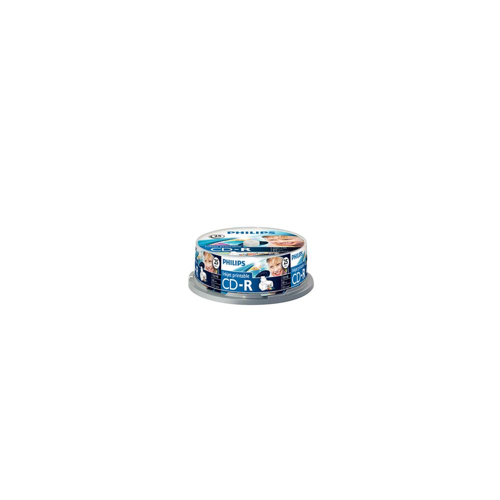 CD-R Inkjet Printable 700MB 52x Philips Spindle 25un
