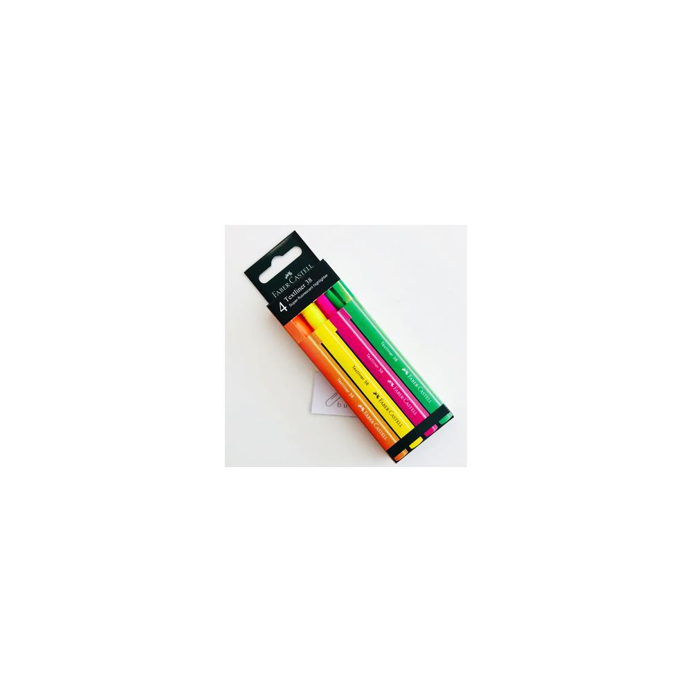 Marcador Fluorescente 4 Cores Textliner 38 Faber-Castell 4un