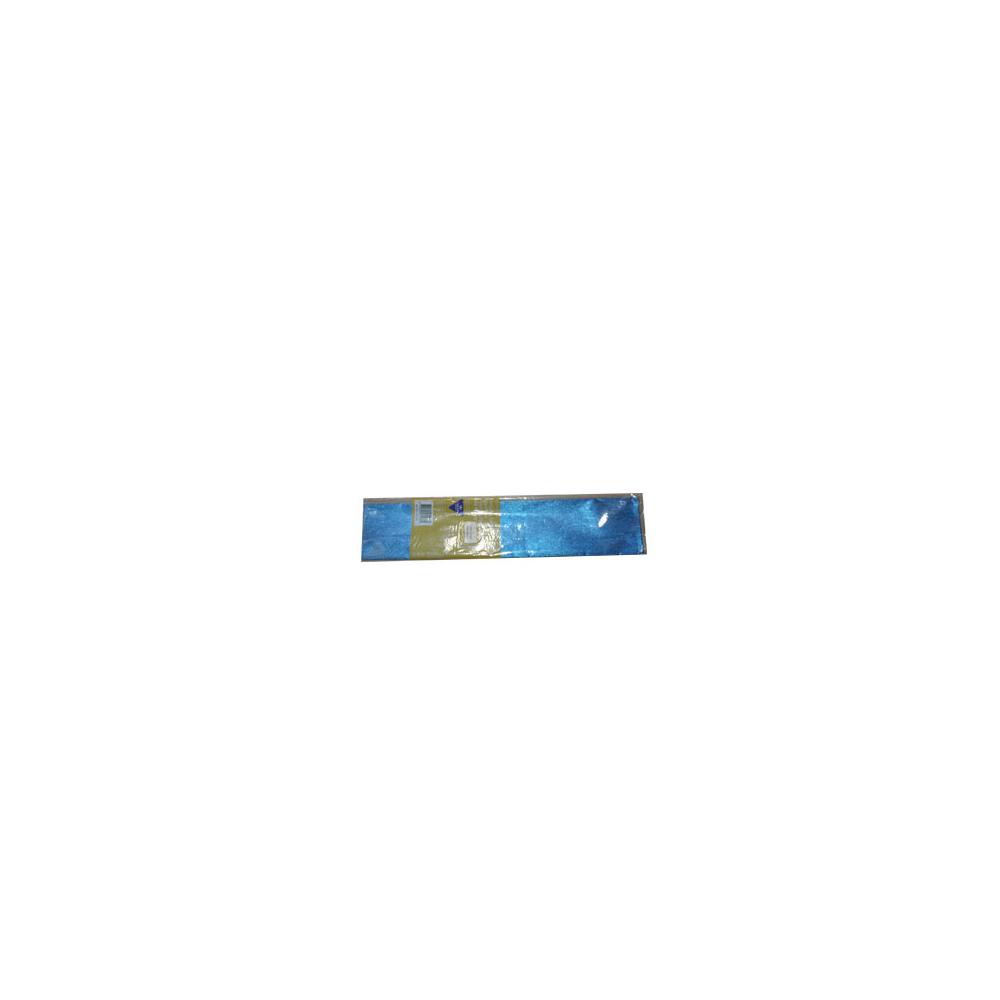 Papel Crepe Azul Metalizado 50x150cm Rolo