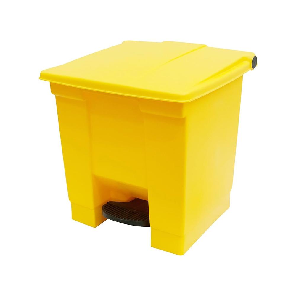 Contentor 30L Plástico c/Pedal Amarelo