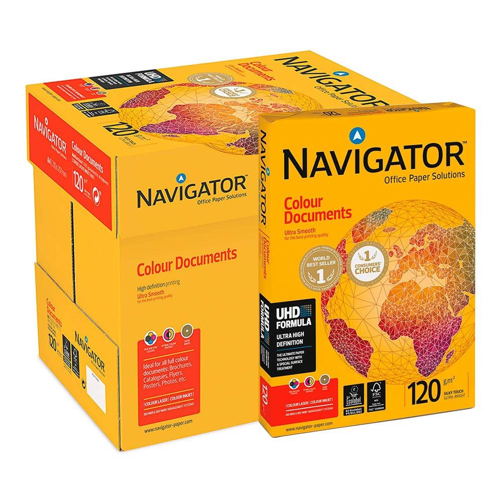 Papel 120gr Fotocopia A3 Navigator Colour Documents 4x500Fls