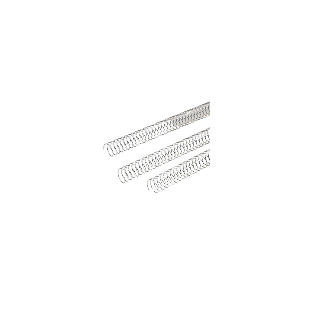 Argolas Espiral Metálicas Passo 5:1 22mm Prata 100un
