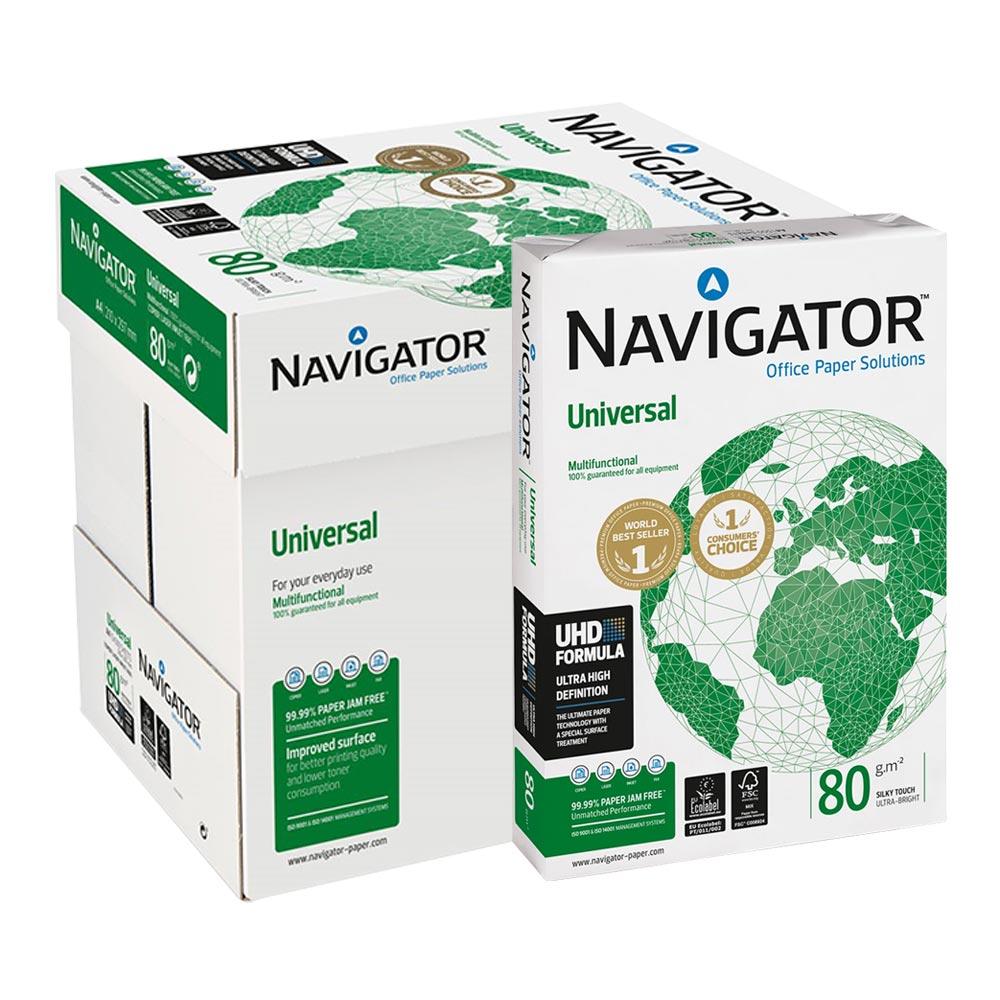 Papel 080gr Fotocopia A4 Navigator Premium 5x500Fls
