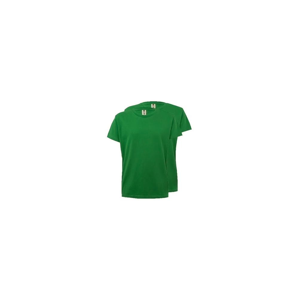T-Shirt Criança Algodão 155g Verde Kelly Tamanho 9/11 Pack2
