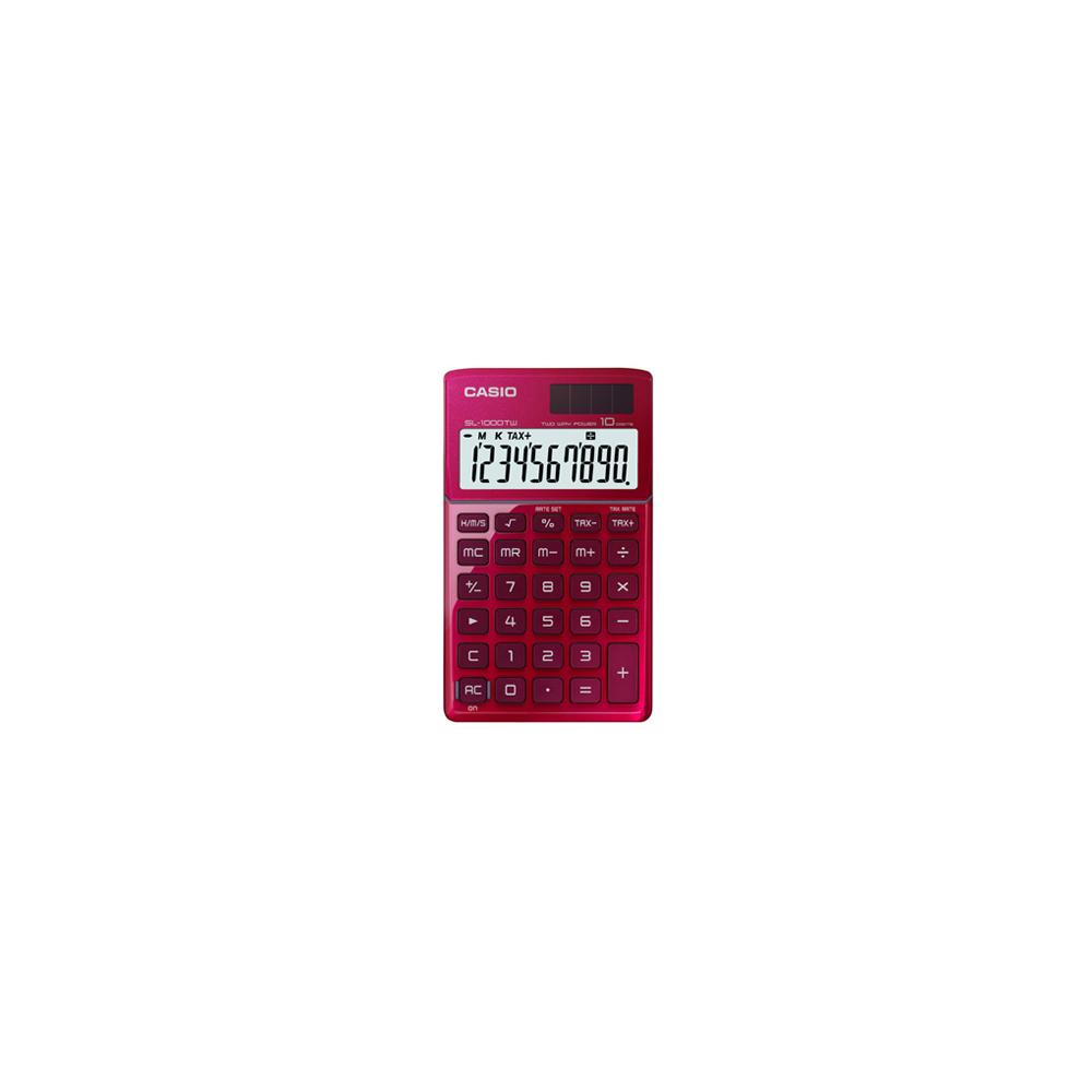 Calculadora de Bolso Casio SL1000TWRD Vermelha 10 Digitos