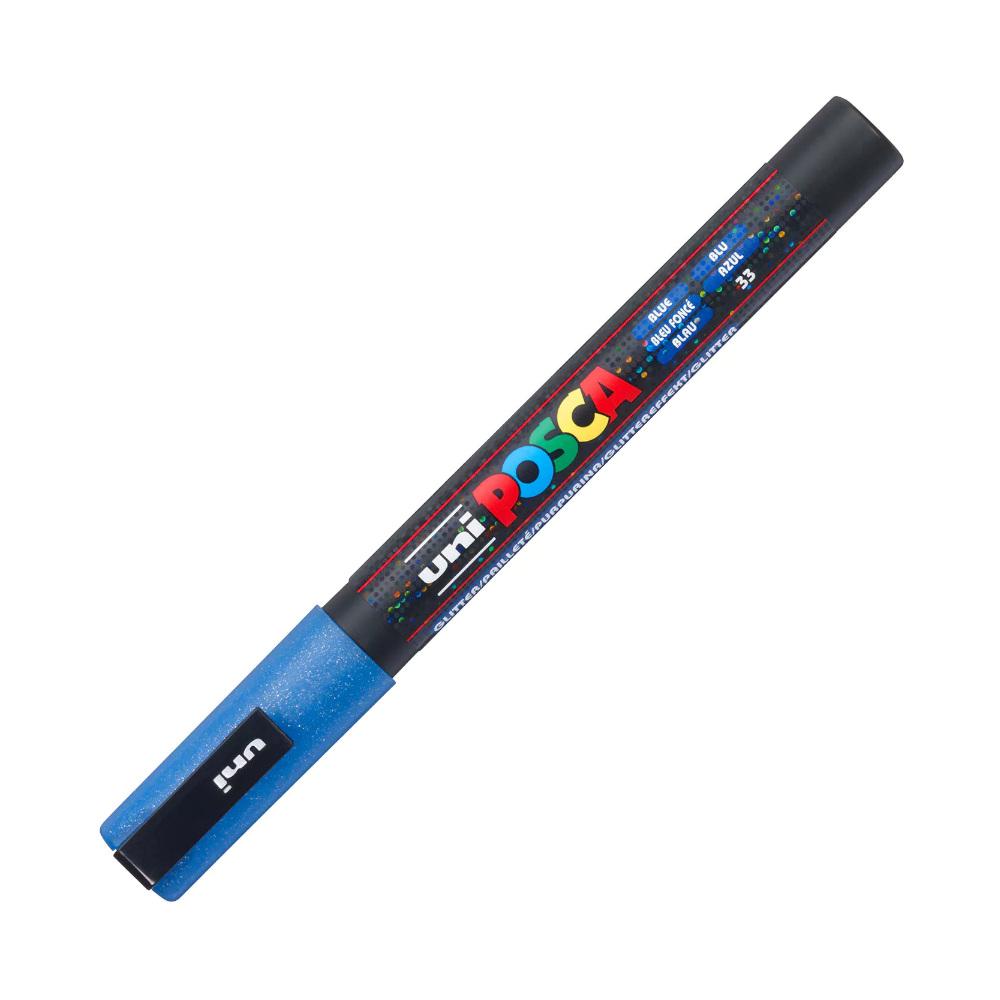 Marcador Uniball Posca PC-3ML 0,9mm Azul Glitter (L2) 1un