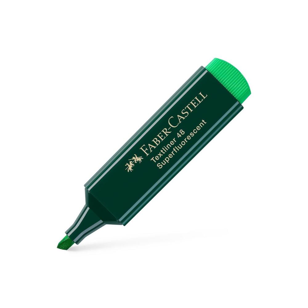 Marcador Fluorescente Verde Textliner 48 Faber 10un