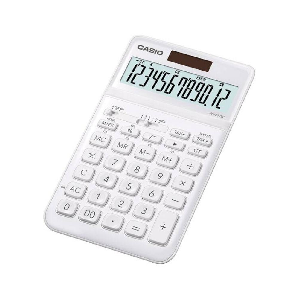 Calculadora Secretária Casio JW200SCWE Branco 12 Dígitos