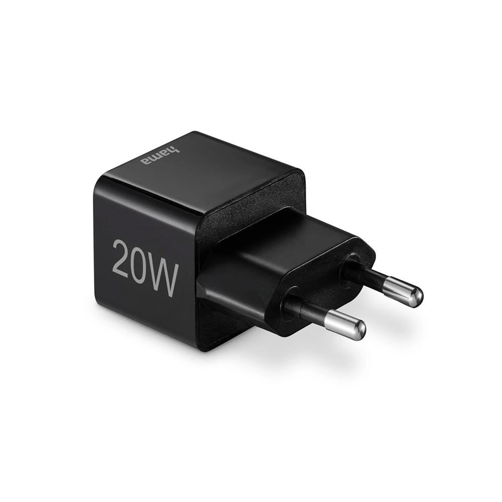 Carregador USB-C PD/QC 20W Rápido Mini-charger Preto