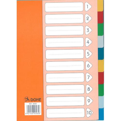 Separadores em Plástico Bandas Coloridas A5 - 10 uni