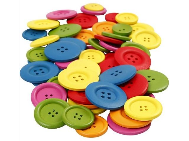 Botões coloridos 4 furos - 144un