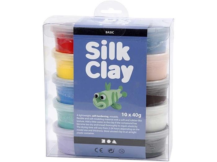 Silk Clay - massa de modelar muito macia - conj. de 10 cores