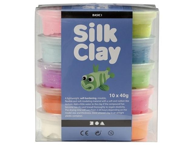 Silk Clay - massa de modelar muito macia - conj. de 10 cores tons soft