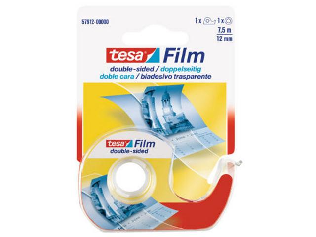 TESA - Fita Cola Dupla Face 7,5mx12mm com Desenrolador