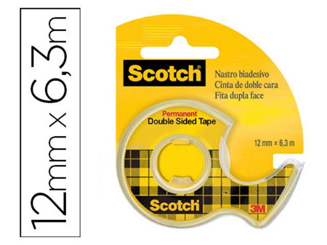 Scotch Fita Cola Dupla Face com Desenrolador 6,3mx12mm