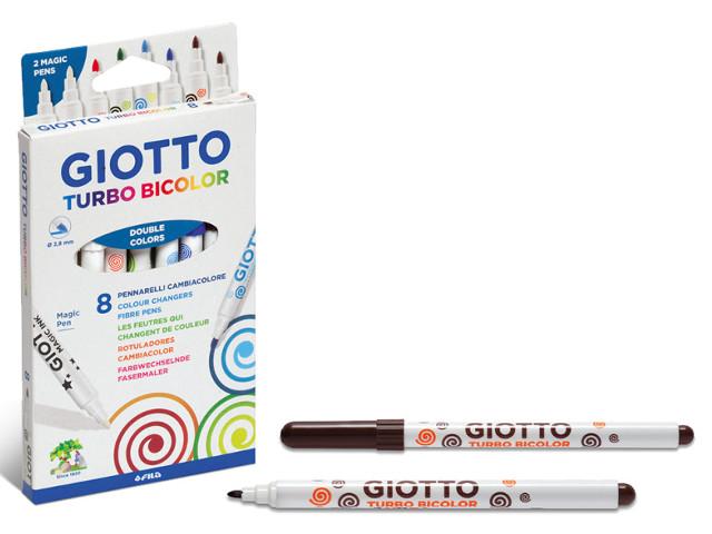 Giotto Marcadores Bicolor Magic Pen - Cx 8 uni