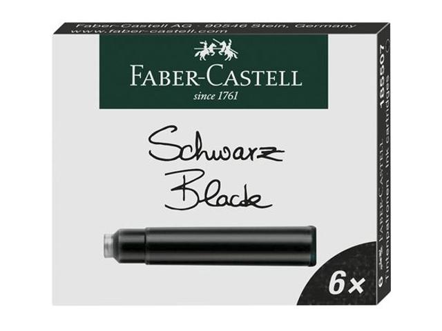 Faber-Castell Cartucho de Tinta - Cx 6 unidades (Tinta Preta)