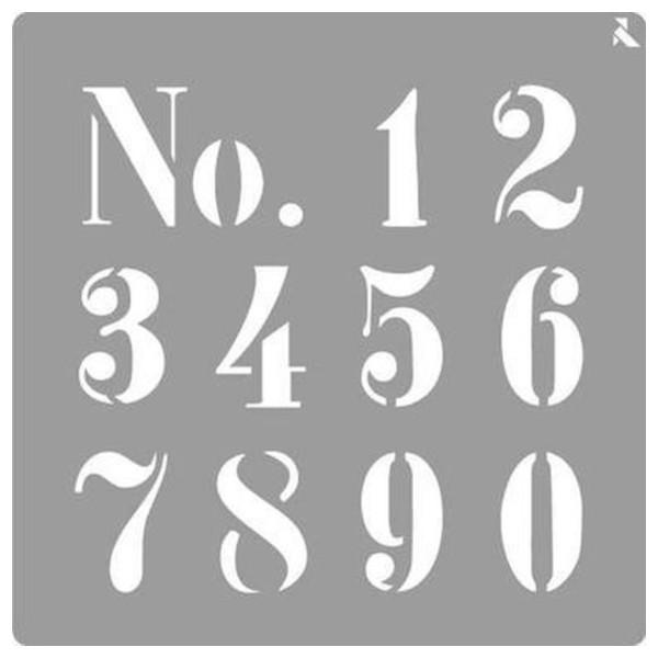 Stencil 20x20cm - Números