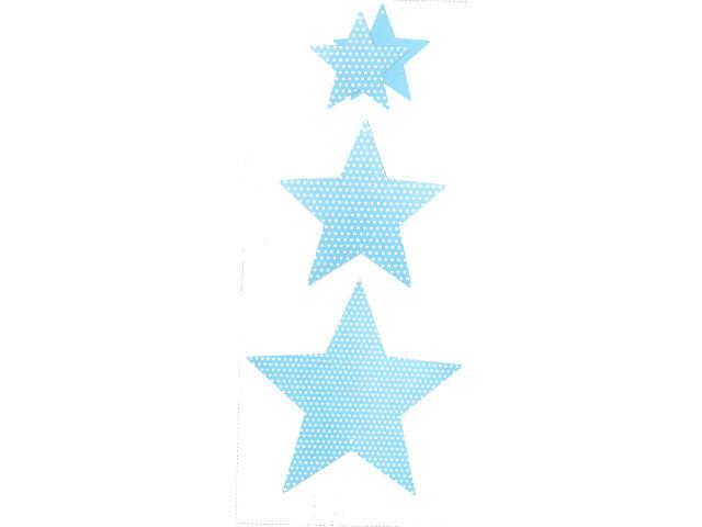 Estrelas em Cartão Azul e Branco