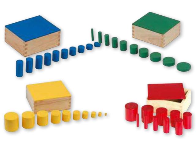 Método Montessori - Cilindros Coloridos 4 Cx