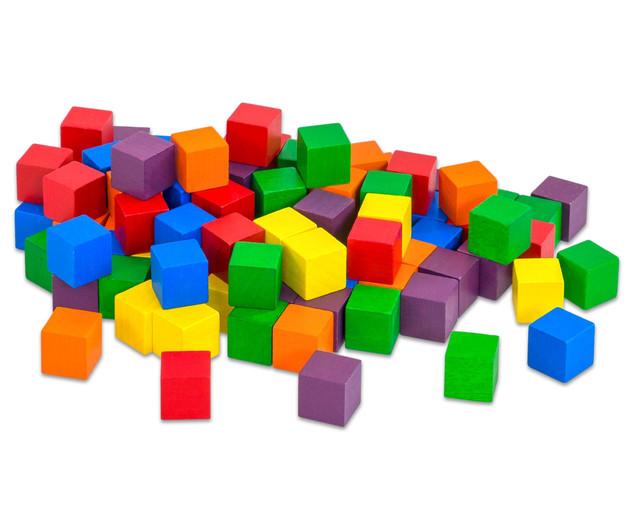Cubos Coloridos 2cm para Construções em 3D - Conj. 100