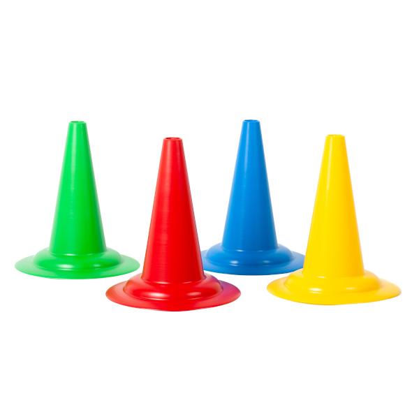 Cones em PVC Colorido de 27cm - Conjunto 12