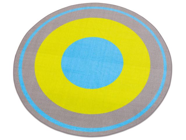 Tapete em Poliamida Circular 2m diâmetro - Cinzento, Verde,Azul