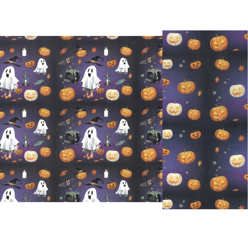 Cartolina Duplo Motivo 33x48cm 280g - Halloween Fantasmas