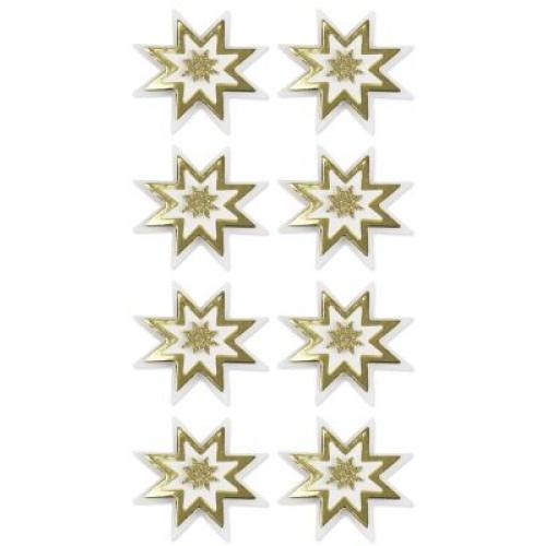 Artoz Stickers 3D - Estrelas Douradas e Brancas