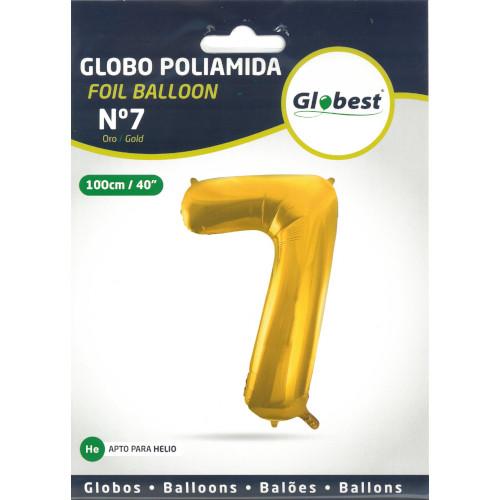 Balões de Poliamida 100cm - Números Dourados