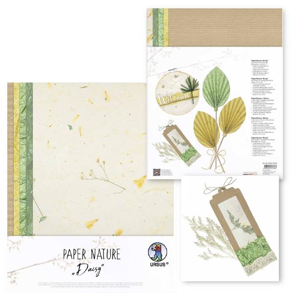 Kit de Papel Natural Daisy (Verde) - Conj. 10 Folhas