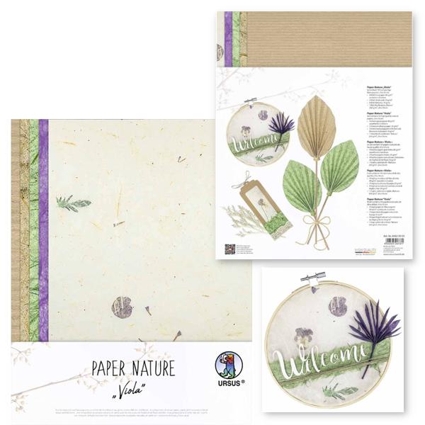 Kit de Papel Natural Viola (Violeta) - Conj. 10 Folhas