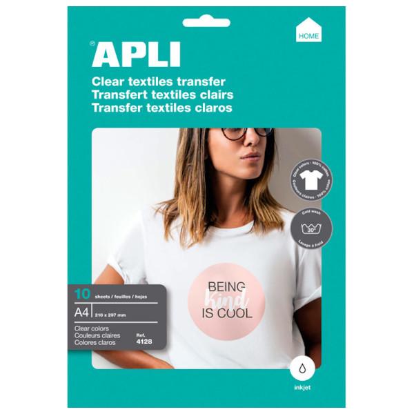 APLI - Papel Transfer para Textil Cores Claras - Folha
