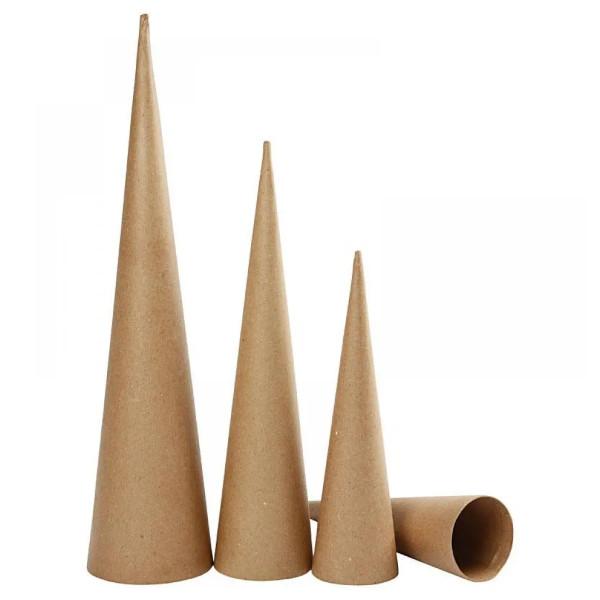 Cones em Papel Maché - Conj. 3