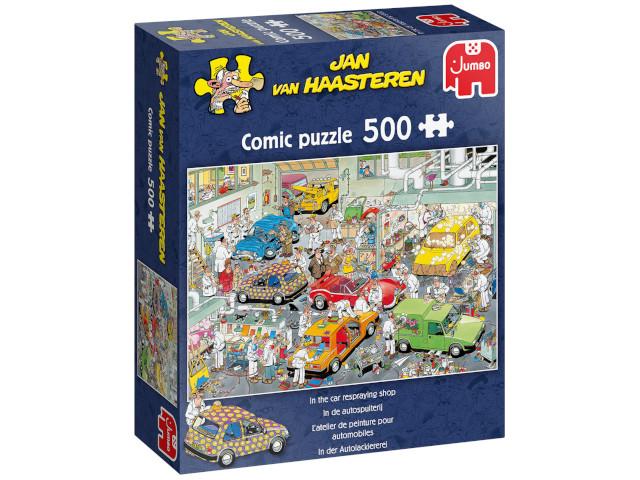 Puzzle 500 Peças - Coleção Cómico - Oficina de Carros 49x35m