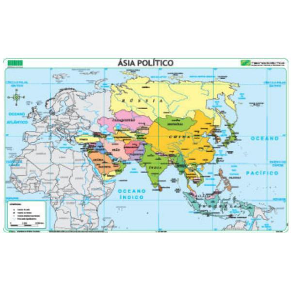 Mapa Geográfico 80x120cm - Ásia Político