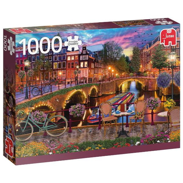 Puzzle 1000 Peças - Canais de Amesterdão