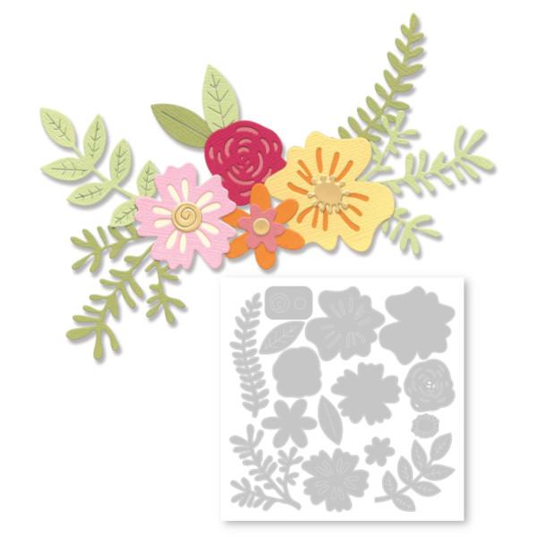Cortantes Sizzix Thinlits - Floral (666118)
