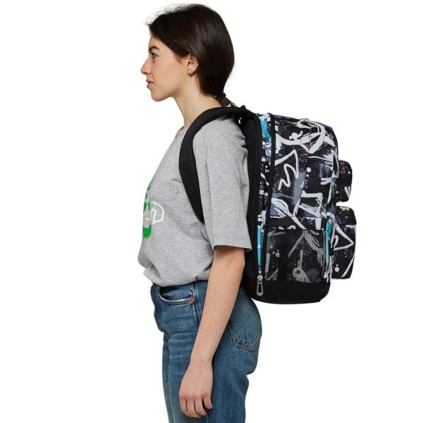 Seven Mochila com Power Bank Preto Cinza Mundo Escolar Comercio de Material Didactico Lda